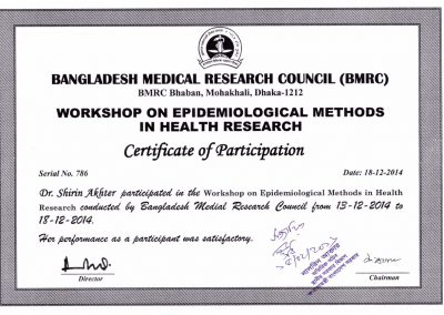 Workshop on Epidemiological