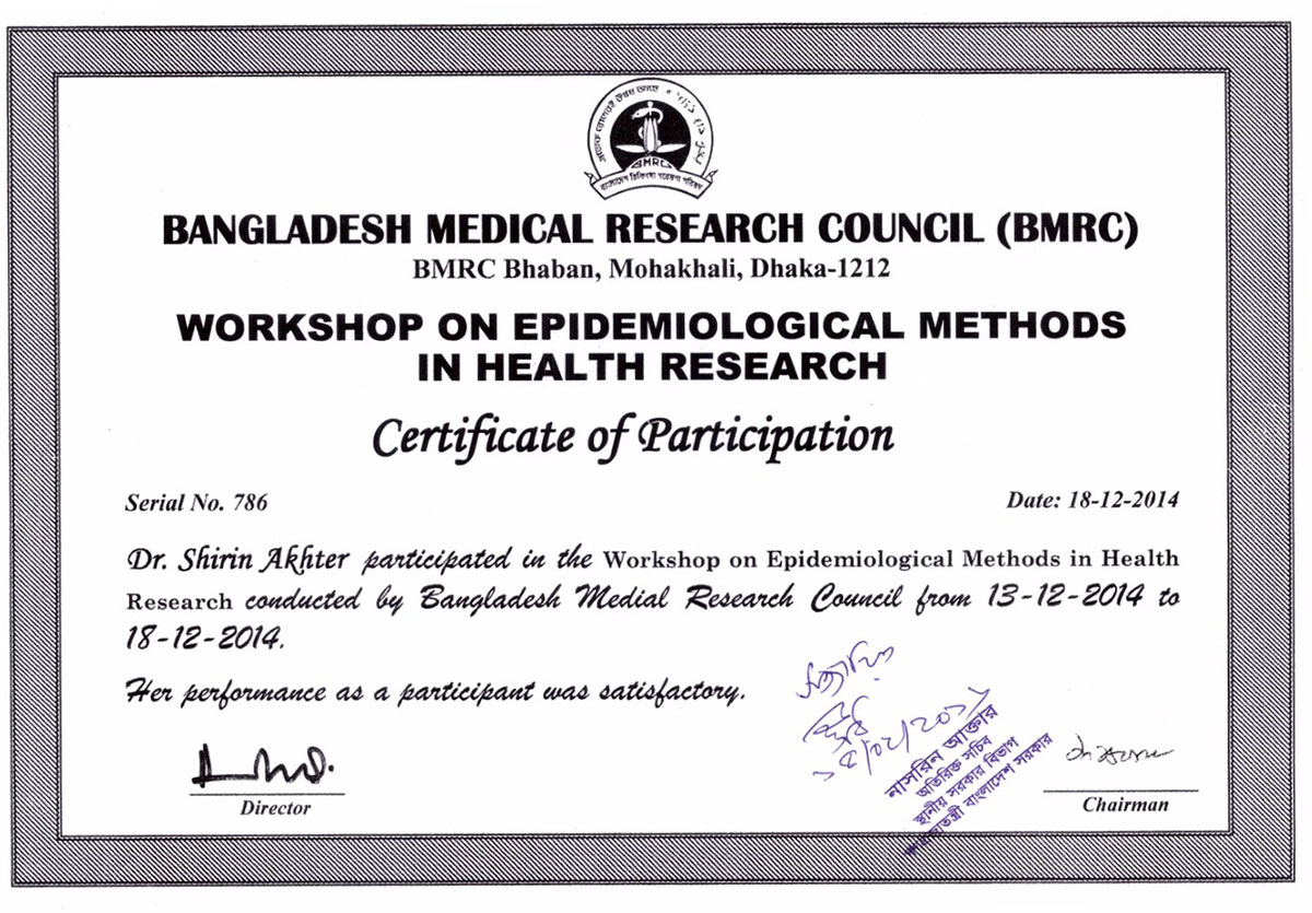 Workshop on Epidemiological